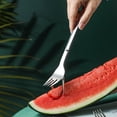 thumbnail image 4 of Cortador de frutas de acero inoxidable 2 en 1,nuevo cortador de molino de viento de sandía portátil,herramienta cortadora de tenedor de sandía,tenedor de frutas multifuncional, 4 of 9