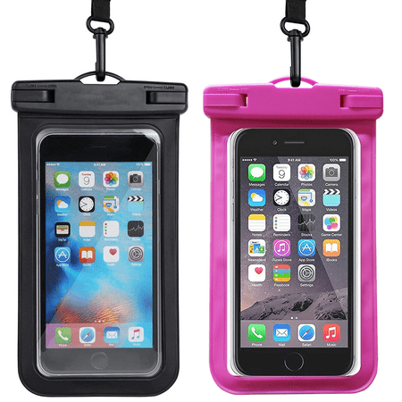Waterproof Phone Pouch, 2 Pack Waterproof Phone Case, Transparent PVC, Dry Bag
