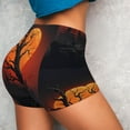 thumbnail image 4 of Goofa Yellow Castle Sunset Tree Printed Workout Shorts Women Seamless Scrunch Butt Lifting High Waisted Gym Booty Shorts Elastic Workout Shorts-XX-Large, 4 of 8