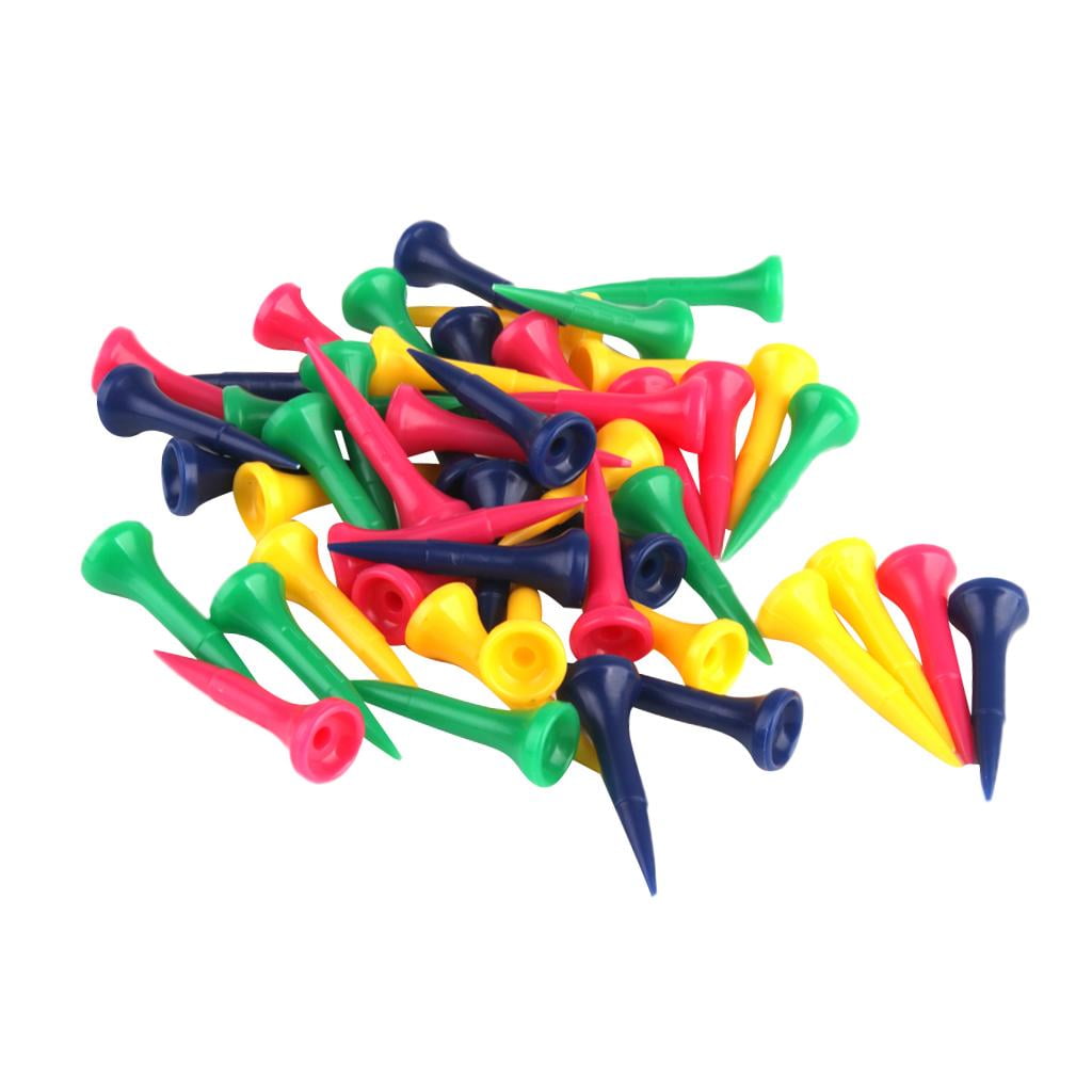 50 pcs Mixed Colors Plastic Graduated golf professional tees 40mm Golfer Accessories Lot