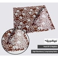thumbnail image 3 of Vargottam Luxury Cotton Canvas Napkins - Set of 12, 20-Inch Brown Floral Print, Premium Thick Cloth Napkins for Elegant Dining & Special Occasions - Soft, Absorbent & Machine Washable, 3 of 7
