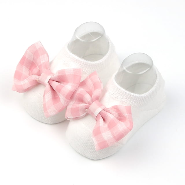 Adorable Girls Non- Floral Bow Cartoon Design Ankle Socks for Secure and Everyday Comfort