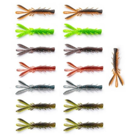 SIEYIO 15PCS Soft Crawfish Baits Artificial Baits Shrimp Lobsters Baits Crayfishs Lure
