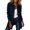 Navy, variant on Women's Peter Pan Collar Blend Coat Soft Single Breasted Button Long Sleeve Jacket Relaxed Fit Dressy Casual Solid Color Fall Overcoat M