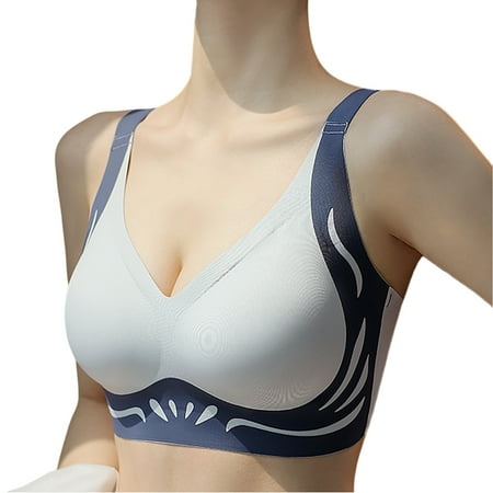 oqasdz Women Bras Wireless Bralette Seamless Smooth Comfort Wirefree Tank Top Gathering Yoga Sports Bra