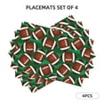 thumbnail image 3 of Placemats Set of 4 / 6, cute American football green grass Placemats for Dining Table Indoor/Outdoors Heat Resistant Washable Placemats 18" x 12", 3 of 8
