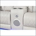 thumbnail image 5 of Recliners 2PC Living Room Set, Sofa & Loveseat, Modern Style with Power Recline, Massage, LED Lights, Bluetooth, Wireless Charging | Beige | Faux Leather, 5 of 7