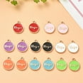 thumbnail image 2 of 16Pcs 8 Colors Alloy Enamel Pendants Light Gold Flat Round with Word Hope Mixed Color 14.5x12x2mm Hole: 1.5mm 2pcs/color, 2 of 5