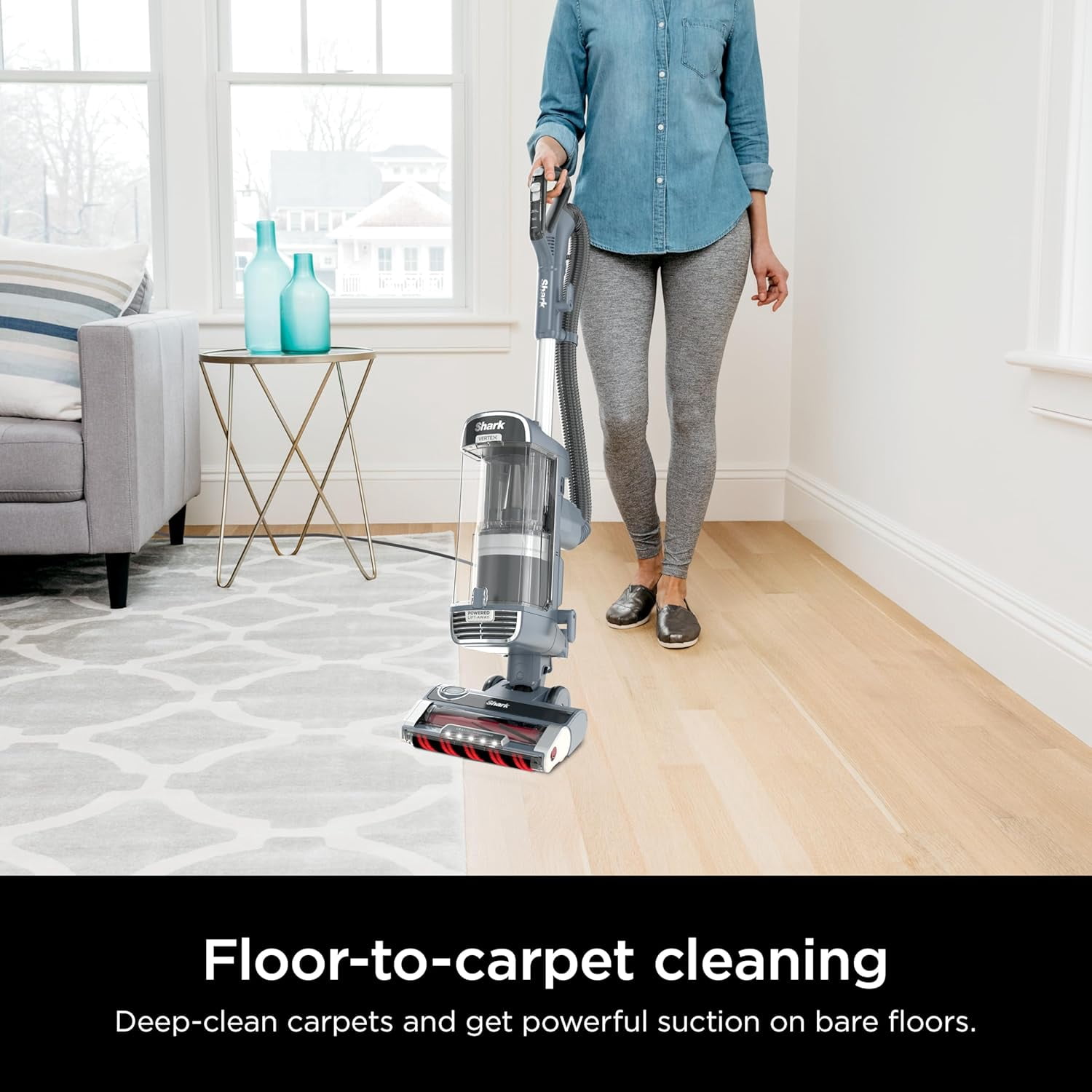 Shark Performance Powered Lift-Away Upright Vacuum, Ultra-Powerful Suction No Hair Wrap, LED Headlights, Pet Hair Pickup, Carpets & Hardfloors, UV2500