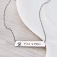 thumbnail image 5 of Anavia Personalized Name Necklace Custom Bar Jewelry Gift for Her Paw Print Cut Out Bar Necklace Stainless Steel Custom Made Engravable Pet Dog Name Jewelry Free Gift Box Ships Next Day [Silver], 5 of 12