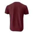 thumbnail image 4 of Men's Henley Shirts Casual Short Sleeve Button T-Shirt with Pocket Wine 3XL, 4 of 5