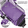 thumbnail image 3 of MoNiBloom 3 Wheel Folding Pet Dog Stroller, Foldable Lightweight Trolley with Storage Basket, Cup Holder and 360° Rotating Front Wheel for Small Medium Dogs, Purple with White Polka Dots, 3 of 15