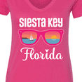 thumbnail image 4 of Inktastic Siesta Key Florida Beach Trip Women's V-Neck T-Shirt, 4 of 5