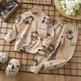 thumbnail image 1 of Conjunto de ropa interior navideña para niños, pijamas térmicos de manga larga de algodón con dibujos animados, otoño e invierno, 1 of 4