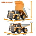thumbnail image 7 of Remote Control Dump Truck for Kids, Rechargeable 2.4Ghz RC Construction Vehicles Truck Toy with Lights and Sounds, RC Dump Truck Gifts for Boys Girls Age 3+, 7 of 7