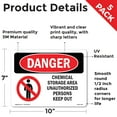 thumbnail image 2 of Chemical Storage Area Keep Out OSHA Danger Vinyl Decal Label 10 Inch x 7 Inch - 5 Pack, 2 of 6