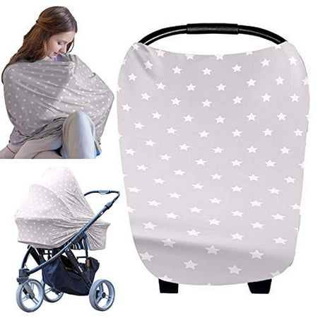Breastfeeding Cover Baby Carseat Canopy Nursing Cover - All-in-1 Multi Use Nursing Covers - Carseat Canopy - Breastfeeding Scarf - Stroller Covers - Shopping Cart Hammock - Perfect Gift for Pregnant Moms (Starry Charm) ()