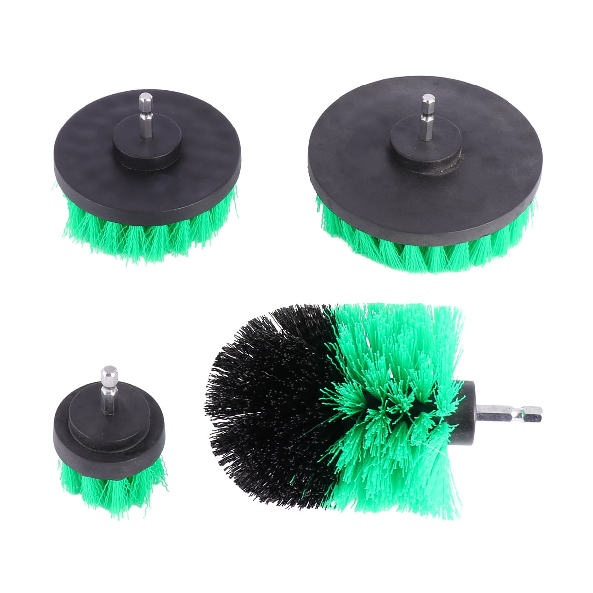 1 Set of 4pcs Electric Drill Brush Kit Round Scrubber Cleaning Brushes