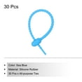 thumbnail image 3 of Unique Bargains 30 Pack Reusable Silicone Ties, 7 Inch Cable Ties, Bread Ties Sea Blue, 3 of 6