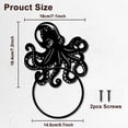 thumbnail image 2 of MAYJOYDIY Octopus Towel Rack Cast Iron Towel Ring Holder Wall Mounted Round Octopus Tentacle Wall Decor Round Hand Towel Holder Metal Hand Towel Ring Holder for Bathroom Wall Mounted Hanging, 2 of 7