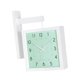 thumbnail image 2 of Reloj de pared de doble cara, colgante, de fácil lectura, silencioso, con de madera, reloj de esquina para dormitorio, oficina, hogar y cocina. Rojo Verde, 2 of 9