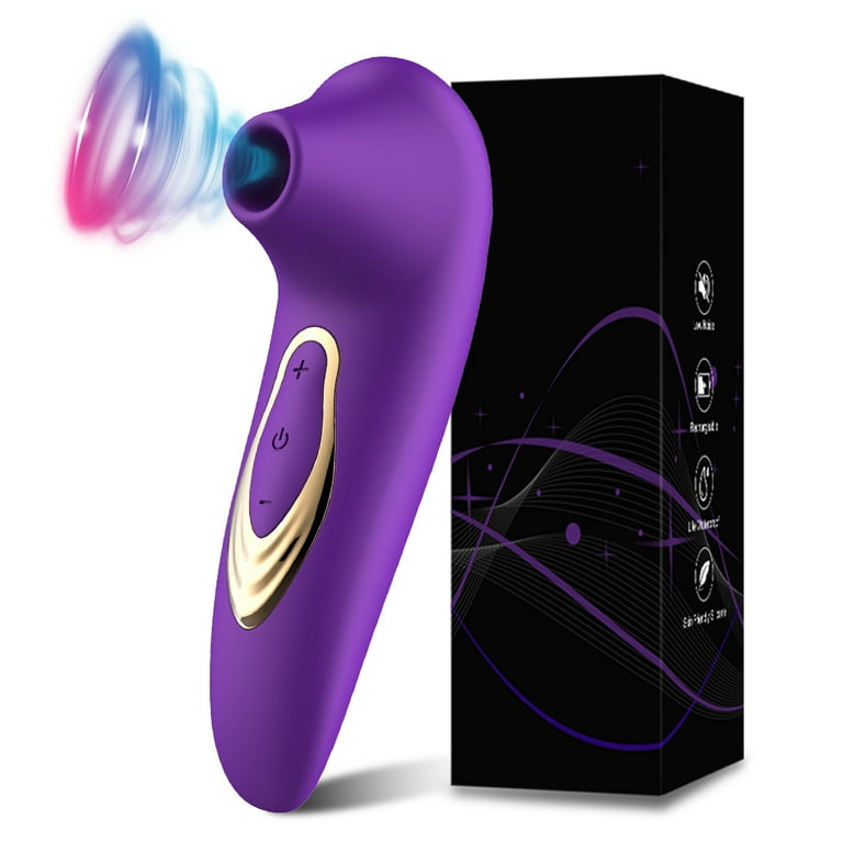 suction clit vibrator Sucking Clitoris Stimulator Vibrator Suction Vibrator for Women with 10  Modes Couples Vibrator - Adult Sex Toys for Women (Purple)