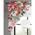 thumbnail image 2 of Cardinal Bird Swag Valances for Windows, Small Curtains Drapes, Winter Poinsettia Pine Cones Berry Wood Kitchen Window Curtains Over Sink Window Treatment Valance for Bedroom/Bathroom 56"x36", 2 of 5