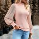 thumbnail image 5 of Suéteres Prolriy para mujer, blusas de lentejuelas brillantes, blusas de manga larga con lentejuelas, blusas elegantes para fiestas, ropa de club, suéteres para mujer, blusas para mujer, rosa XL, 5 of 5