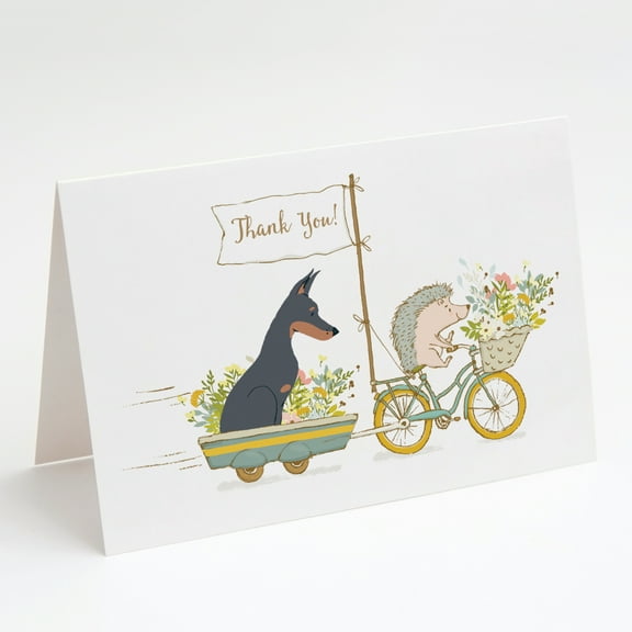 Doberman Pinscher Greeting Cards and Envelopes Pack of 8