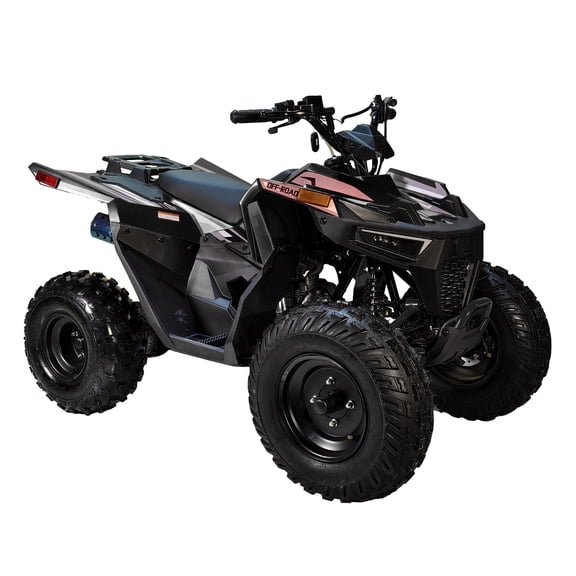 HHH Sporty 125E ATV 125cc 4 Wheeler ATV  LED Headlight Big 18inch Tires-Gray