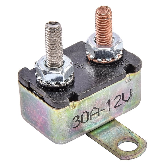 JEGS 10591 Circuit Breaker with Mount 30 Amp Continuous-Cycle Reset Metal Housin