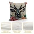 thumbnail image 4 of BCIIG Animal Theme Throw Pillow Covers Antelope Head Wearing Flowers  Square Home Decorative Pillow Cases Cushion Cover  (AT02) 20x20in, 4 of 5