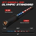 thumbnail image 4 of 4FT Olympic Barbell Bar, 47Inch Straight Weight Bar with 2 Collars, Solid Olympic Bar with Bearings, 500Lbs Capacity Weightlifting Bar for Home Gym Strength Training, Suitable for 2 Inch Plates, 4 of 8