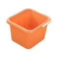 thumbnail image 2 of Lavabo de baño para pies, bañera de baño para pies, 23,5 cm de profundidad, lavabo duradero para SPA de pies, con asa, pedicura, bañera de para Naranja, 2 of 8