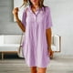 thumbnail image 1 of WILLBEST Vestidos Casuales para Mujer con Curvas, Vestido Corto Informal de Verano con Botones y Manga Corta para Mujer Extra Grande, 1 of 3