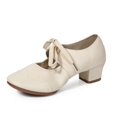 thumbnail image 3 of Zapatos de baile latino para mujer, zapatillas de baile de salón con tacón cuadrado, suela suave, talla 34-42, 3 of 5