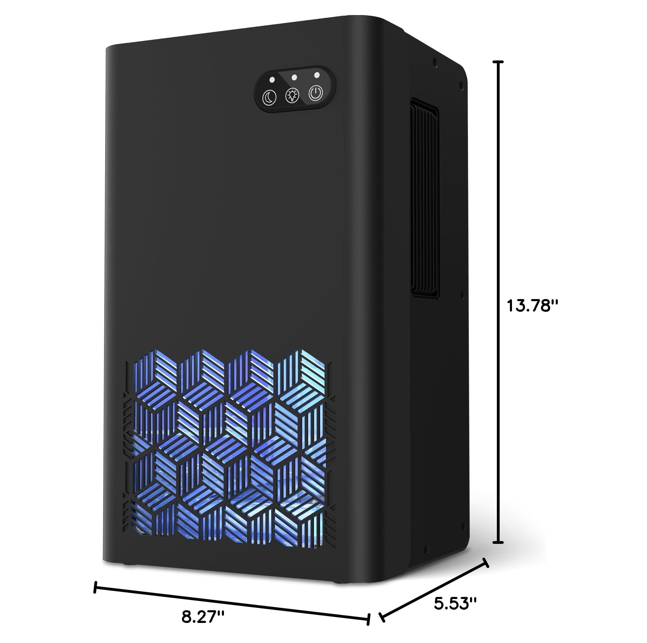 Dehumidifier, 95 OZ Water Tank, 950 sq.ft Dehumidifiers for Home Bedroom Basement Bathroom with Auto Shut Off, 7 Colors LED Light,Black