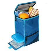 Arctic Zone Hi Top Dual Compartment Power Pack Lunch Bag with BPA Free Food Container and Microban® Protected Easy Clean Lining, Blue