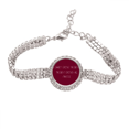 thumbnail image 1 of Qoutes Healing Sentences Best Choose Me Tennis Chain Anklet Bracelet Diamond Jewelry, 1 of 3