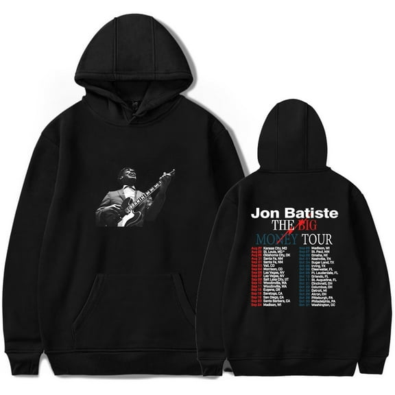 Jon Batiste The Big Money Tour 2025 Merch Hoodies Women Men Casual Long Sleeve Sweatshirt Clothes