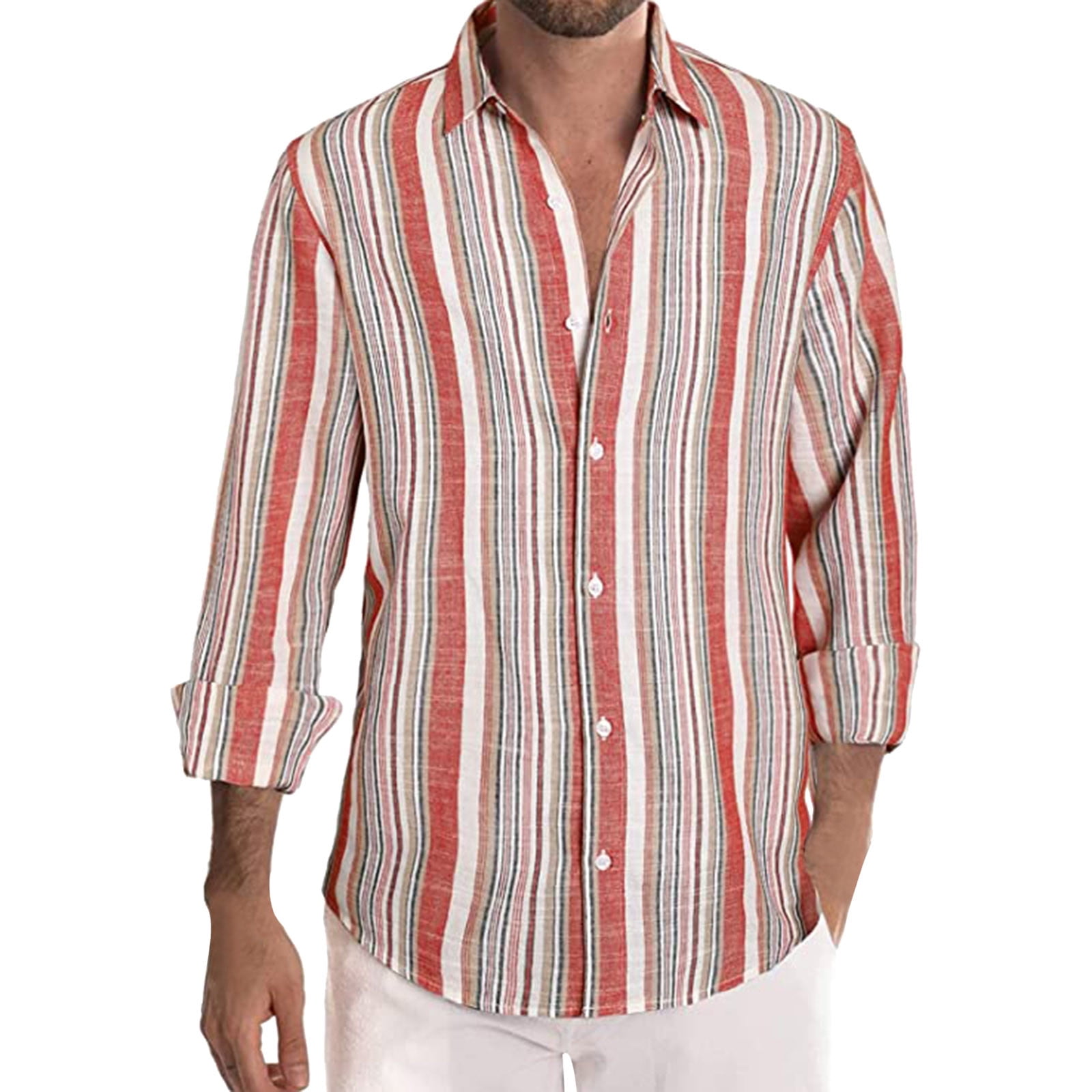 Larisalt Shirts For Men Long Sleeve,Men's Muscle Dress Shirts Slim Fit ...