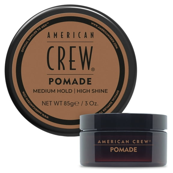 American Crew Men's Hair Pomade, Like Hair Gel with Medium Hold & High Shine, 3 oz