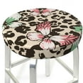 thumbnail image 3 of Lsque Leopard Dots Round Bar chair cushion covers Velvet Fabric Premium Comfort Protects from Scratches and Stains for 14-17 Inch Chair- 13 inch, 3 of 7