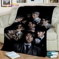 thumbnail image 2 of Manta suave de Kpop Bangtan b-bts Kim JIN SUGA V, manta de tiro para el hogar, dormitorio, cama, sofá, Picnic, viaje, oficina, funda de descanso, 2 of 3