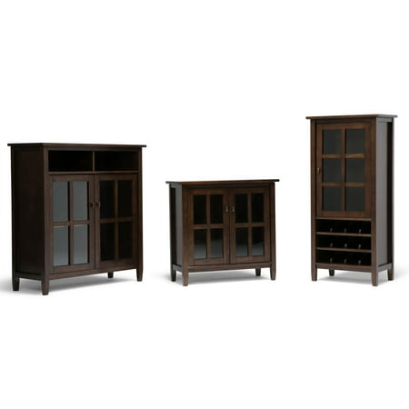 Simpli Home - Warm Shaker High Storage Wine Rack - Tobacco Brown