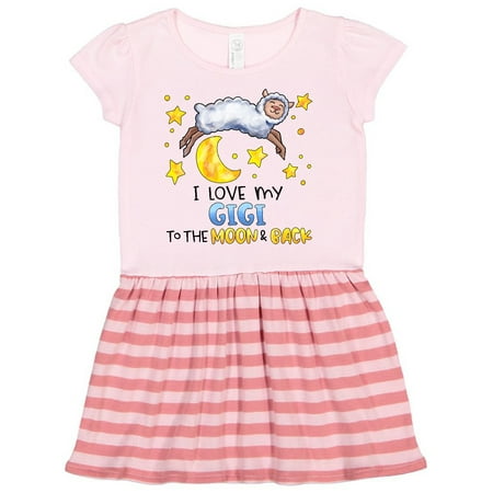 

Inktastic I Love my Gigi to the Moon and Back Cute Sheep Gift Toddler Girl Dress