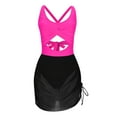 thumbnail image 3 of ICHUANYI Womens One Piece Swimsuits Tummy Control Swim Dress High Waisted Bathing Suits Asymmetrical Hemline Swimsuits Swimwear, 3 of 4
