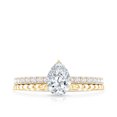 thumbnail image 4 of Rosec Jewels Pear Lab Grown Diamond Designer Teardrop Engagement Ring, 0.6 Ct, EF-VS Grade, 14K Yellow Gold, US 9.00, 4 of 8