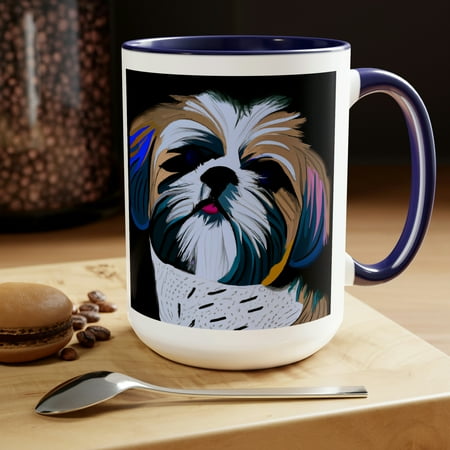

Pablo Picasso Inspired Shih Tzu Original Art Shih Tzu Coffee Mug