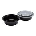 thumbnail image 2 of Karat [150 Pack - 32oz] Microwavable Meal Prep Containers with Lids | Black Round Plastic Food Containers (IM-FC4032B), 2 of 13